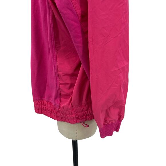 Athleta Triumph Hybrid Half Zip Sweatshirt Top Cinched Pink Size Large - Picture 7 of 11